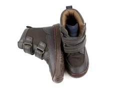 Bisgaard grå vinterstøvle Huxie med velcro og TEX